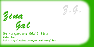 zina gal business card